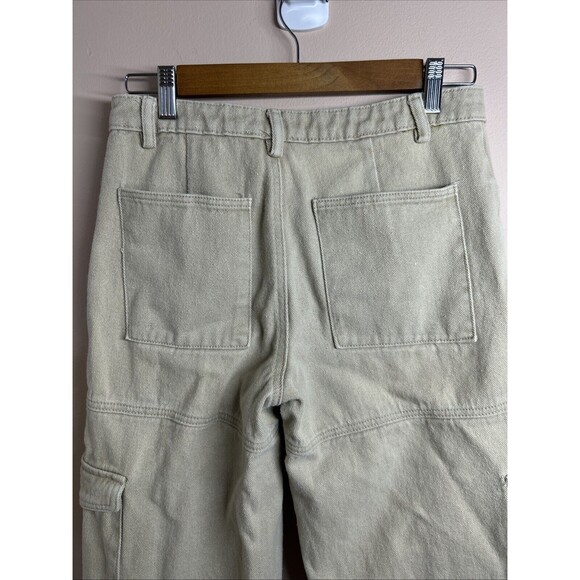 Pacsun Cargo Pants Womens Size Small 29x27 Wide Leg Baggy Taupe Skater Y2K - Picture 4 of 8